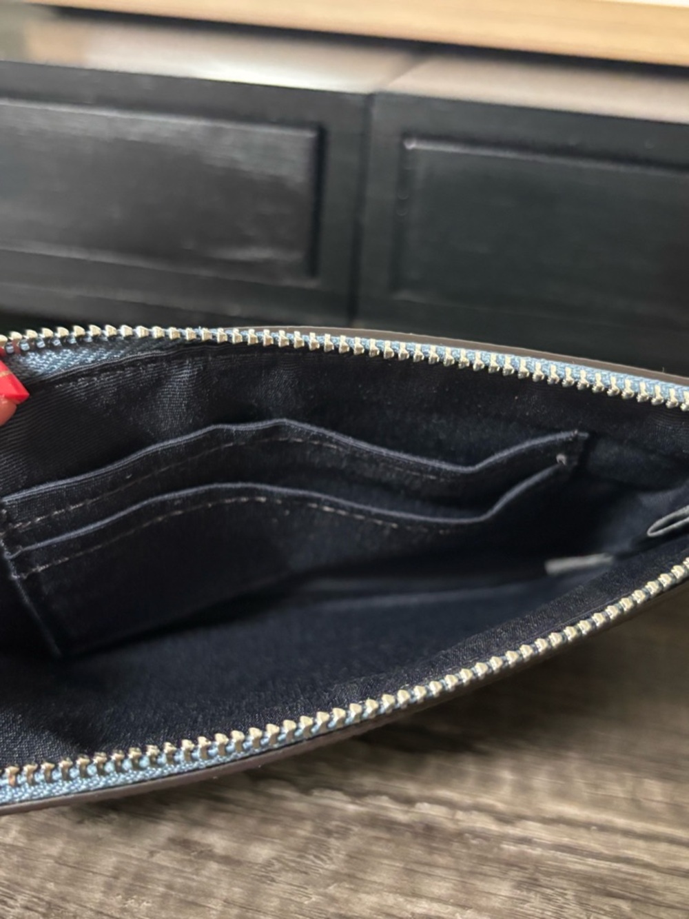 Coach Leather Zip Wristlet - Picture 6 of 7